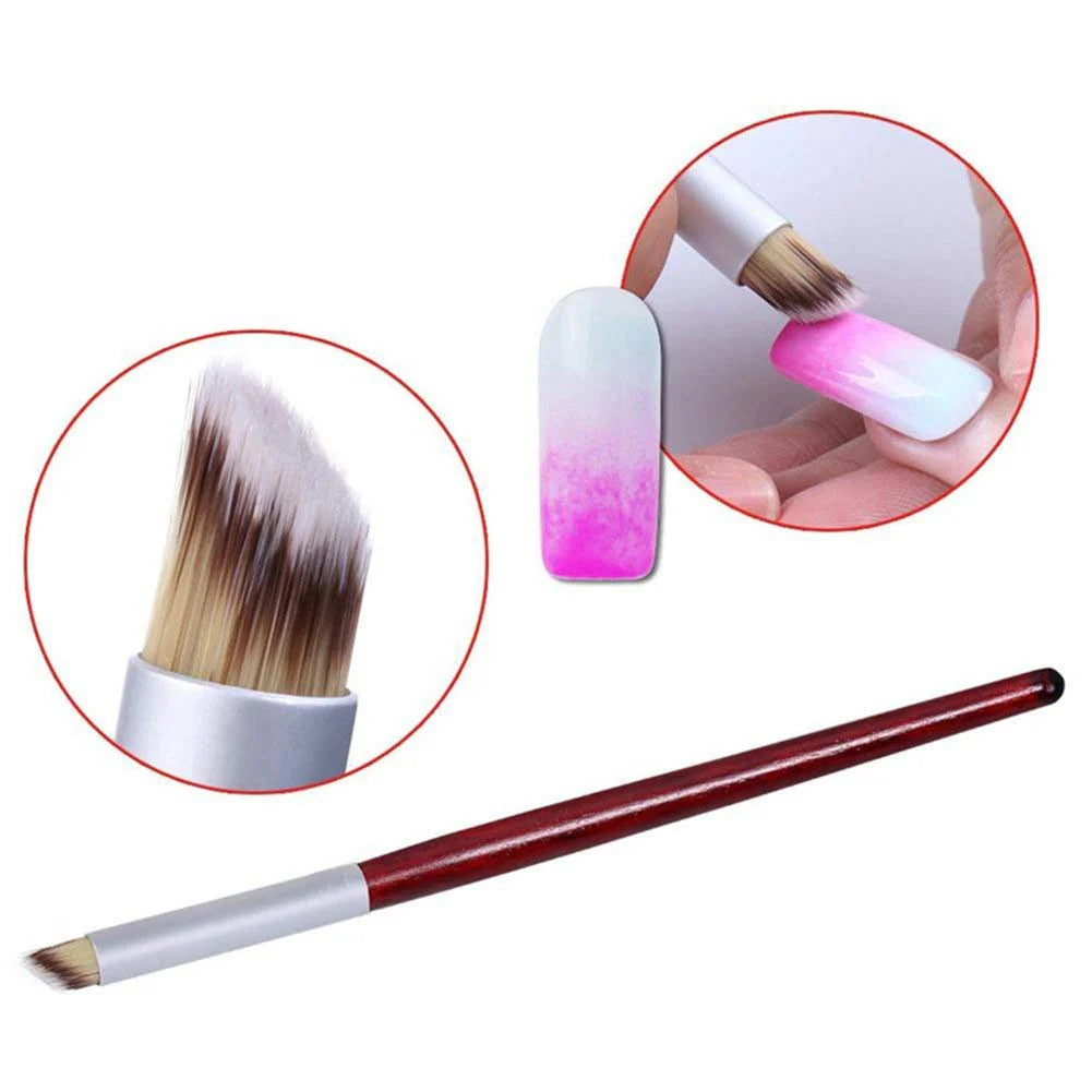 DX Nail Art Nail Art Ombre Brush – Gradient Blending Brush for Gel Polish, Acrylic Nails & Nail Art Designs