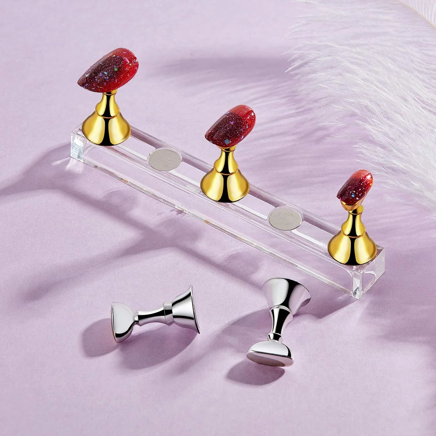 DX Nail Art Nail Art Stand – Magnetic Nail Display Holder for Press-On Nails & Nail Art Practice